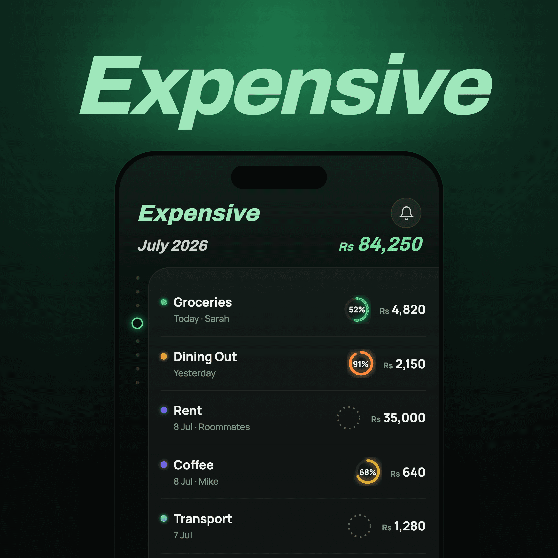 Expensive — every expense, beautifully tracked